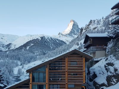 aussicht richtung süden zum matterhorn