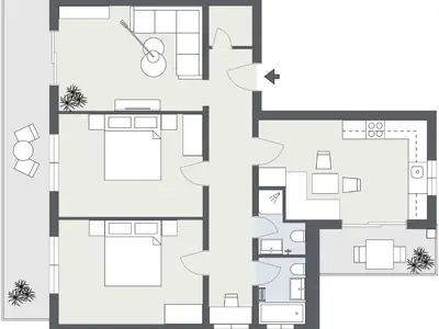 Plan der Wohnung