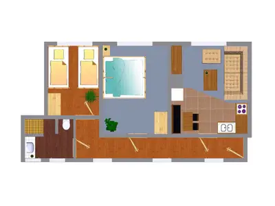 Grundriss Ferienwohnung Taubenhaus