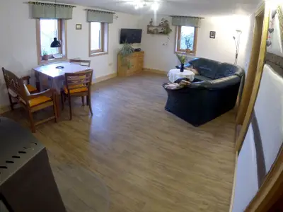 Wohnzimmer Ferienwohnung Spechtbau
