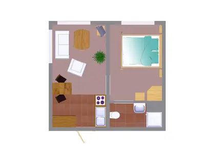 Grundriss Ferienwohnung Schwalbennest