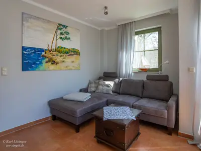 Ferienwohnung Darß: Wohnbereich.