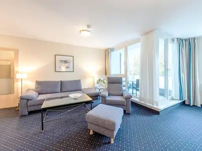 Ferienwohnung Deichblick Aparthotel Zingst - Wohnzimmer