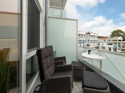Ferienwohnung Ostseeschatz Aparthotel Zingst - Balkonblick