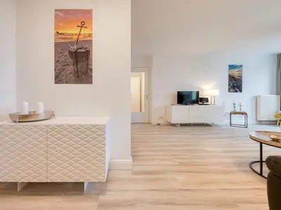 Ferienwohnung Ostseeglück Aparthotel Zingst - Wohnraum, hell und geräumig