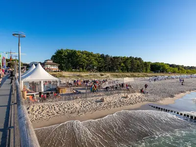 Ferienwohnung An de See Strand in Zingst im Sommer