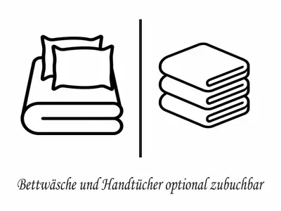 Bettwäsche und Handtücher optional zubuchbar