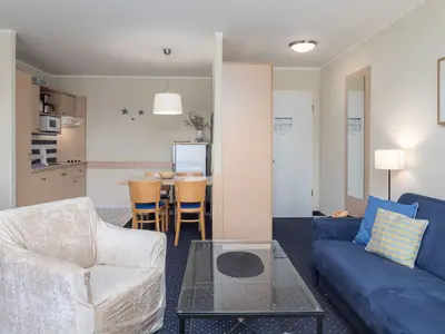 Ferienwohnung Seestern Zingst Blick in die offene Küche