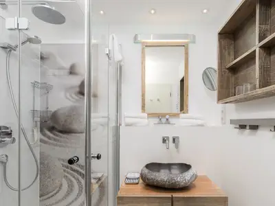 Ferienwohnung Dünensand Zingst mit modernen Badezimmer