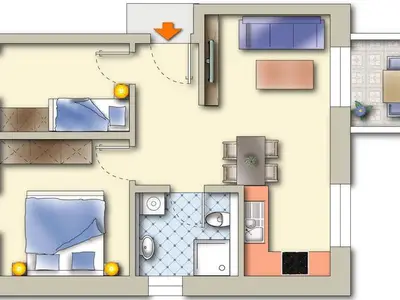 Ferienwohnung für 3 Personen (49 m²) in Zingst 5/10
