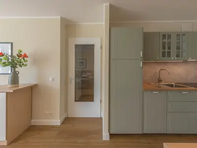 Ferienwohnung Herzmuschel Aparthotel Zingst - Blick auf die offene Küche