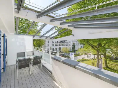 Ferienwohnung Herzog Barnim Aparthotel Zingst - Blick in den Innenhof