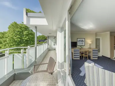 Ferienwohnung Grevenburg Aparthotel Zingst - Balkonblick