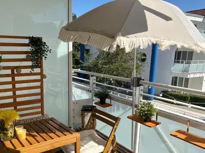Ferienwohnung Aparthotel Zingst Heymat - Sonne auf dem Balkon genießen