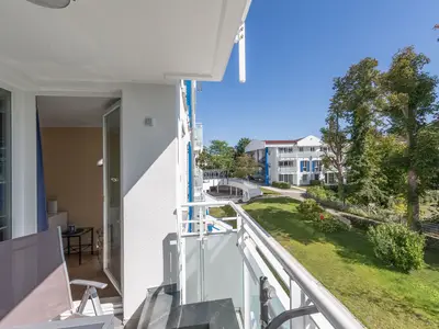 Ferienwohnung Apartment an der Seebrücke Zingst - Blick vom Balkon