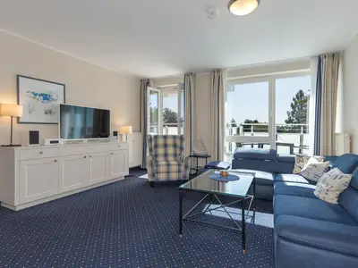 Apartment am Kurstrand Zingst - Wohnbereich mit Ausblick