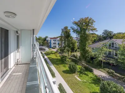 Apartment am Kurstrand Zingst - Blick in den Garten