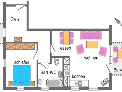 Ferienwohnung für 3 Personen (62 m²) in Zingst 6/6