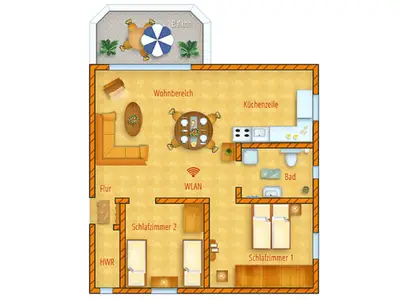 Ferienwohnung für 4 Personen (60 m²) in Zinnowitz 8/8