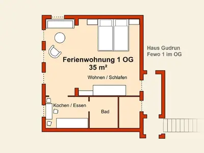 Ferienwohnung für 3 Personen (35 m²) in Zinnowitz 3/10