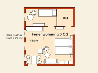 Ferienwohnung für 3 Personen (33 m²) in Zinnowitz 3/10