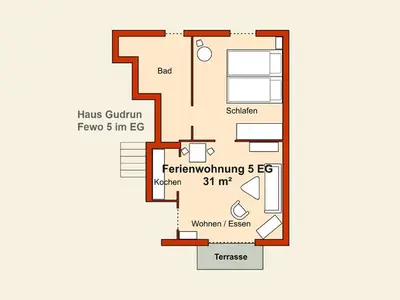 Ferienwohnung für 3 Personen (31 m²) in Zinnowitz 3/10