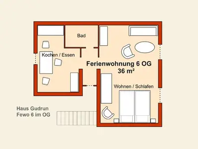Ferienwohnung für 3 Personen (32 m²) in Zinnowitz 7/10