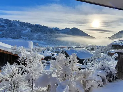 Aussicht auf Zweisimmen Winter