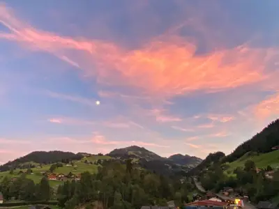 Aussicht Abend vom Balkon