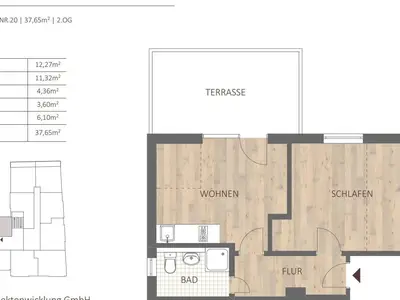 Ferienwohnung für 3 Personen (38 m²) in Zwingenberg 6/10