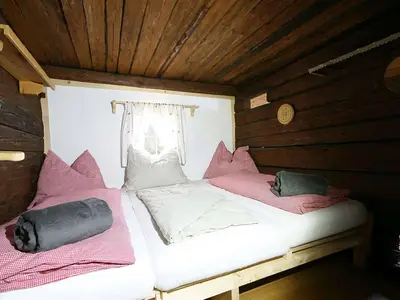 Schlafzimmer auf der Hütte