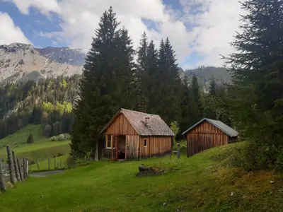 Einfache Almhütte im Bergsteigerdorf Johnsbach