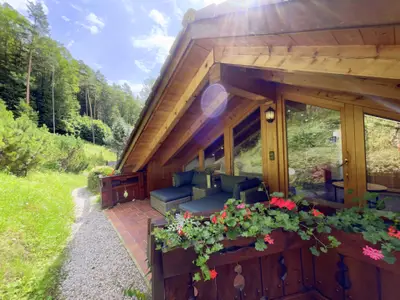 überdachte Terrasse Giebel-Apartment