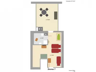 Zimmer 7: Grundriss