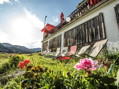 Ansicht der Gjaid Alm