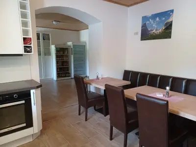 Unser Aufenthaltsraum mit Gästeküche