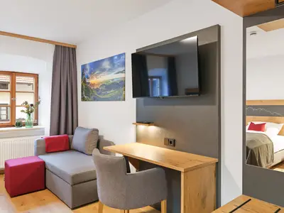 Doppelzimmer Dusche/WC und Schlafcouch