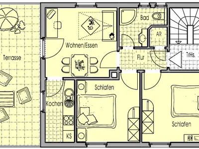 Grundriss Appartement/Familienzimmer