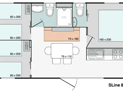 Mobilheim für 7 Personen (32 m²) in Klenovica 6/10