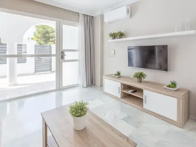 Wohnzimmer mit Flachbildschirm