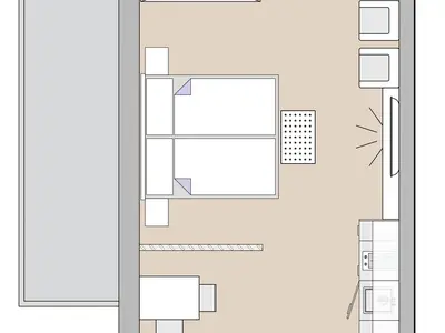 Grundriss Studioapartment Seeblick