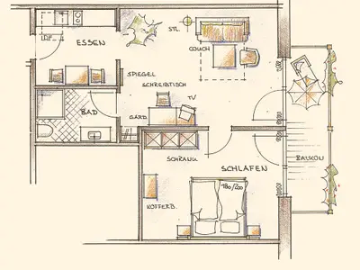 Suite für 4 Personen (50 m²) in Bad Birnbach 9/9