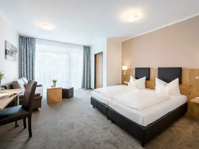 Blick in das Schlafzimmer