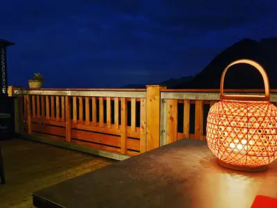 Terrasse Hotel Adersberg Nachts
