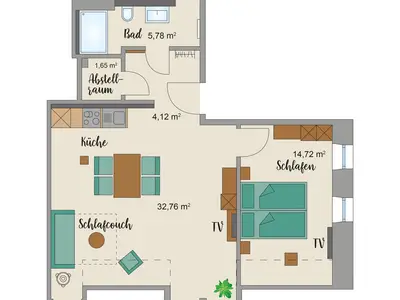 Suite für 4 Personen (59 m²) in Muhr Am See 5/9