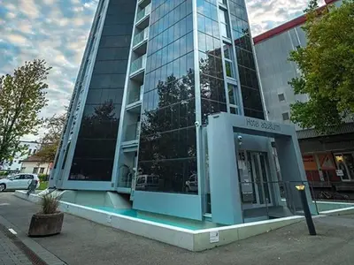 Eingang Hotel aquaturm