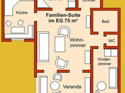 Suite für 5 Personen (77 m²) in Zinnowitz 3/10