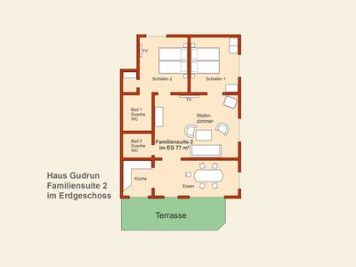 Suite für 4 Personen (77 m²) in Zinnowitz 2/10