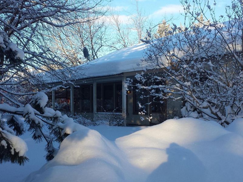 Villa Gården im Schnee