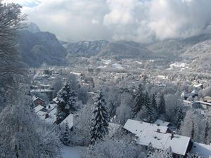 Balkonaussicht im Winter